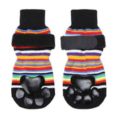 KUTKUT Dog Socks to Prevent Licking for Hardwood Floors - Socks for Small Medium Large Dogs - Double Side Grips Traction Control Non Skid Anti Slip Socks for Puppy Doggie Senior Dogs - kutkut